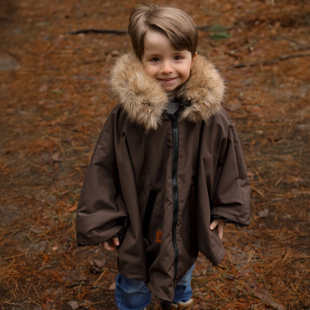 Oodee 3-in-1 Poncho | Hazelnut - Minky Fur