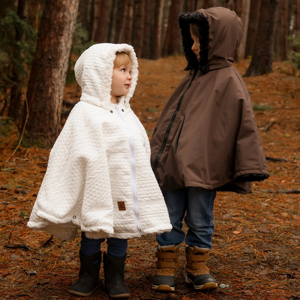 Oodee 3-in-1 Poncho | Hazelnut - Minky Fur