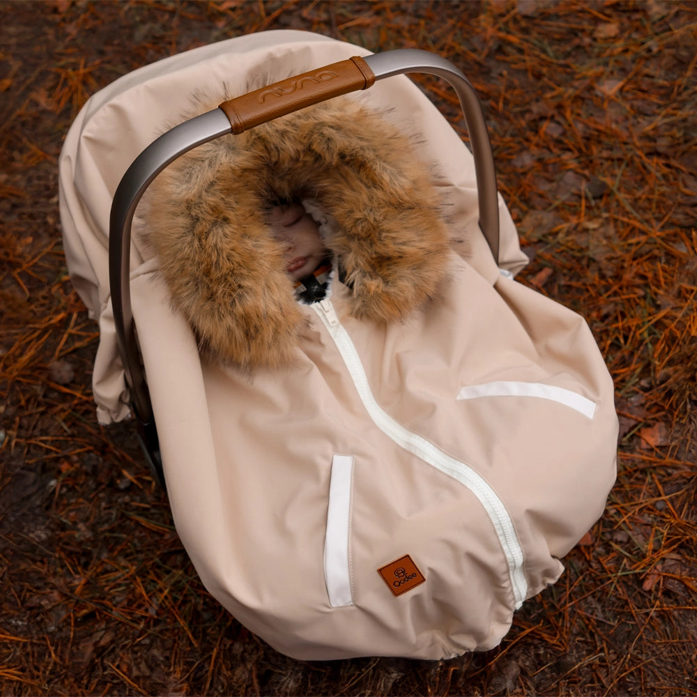 Oodee 3-in-1 Poncho | French Vanilla Downtec - Minky fur
