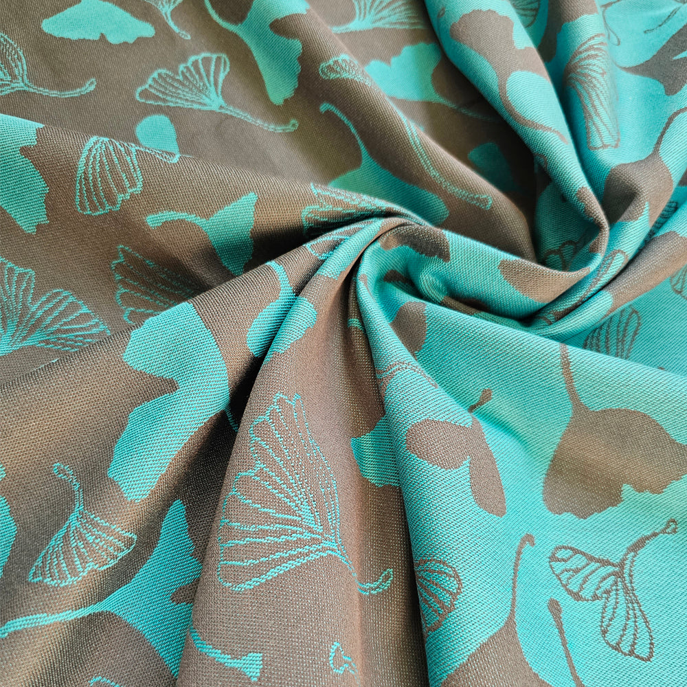 Écharpe Tissée Jacquard | Biloba Aqua - Chimpäroo