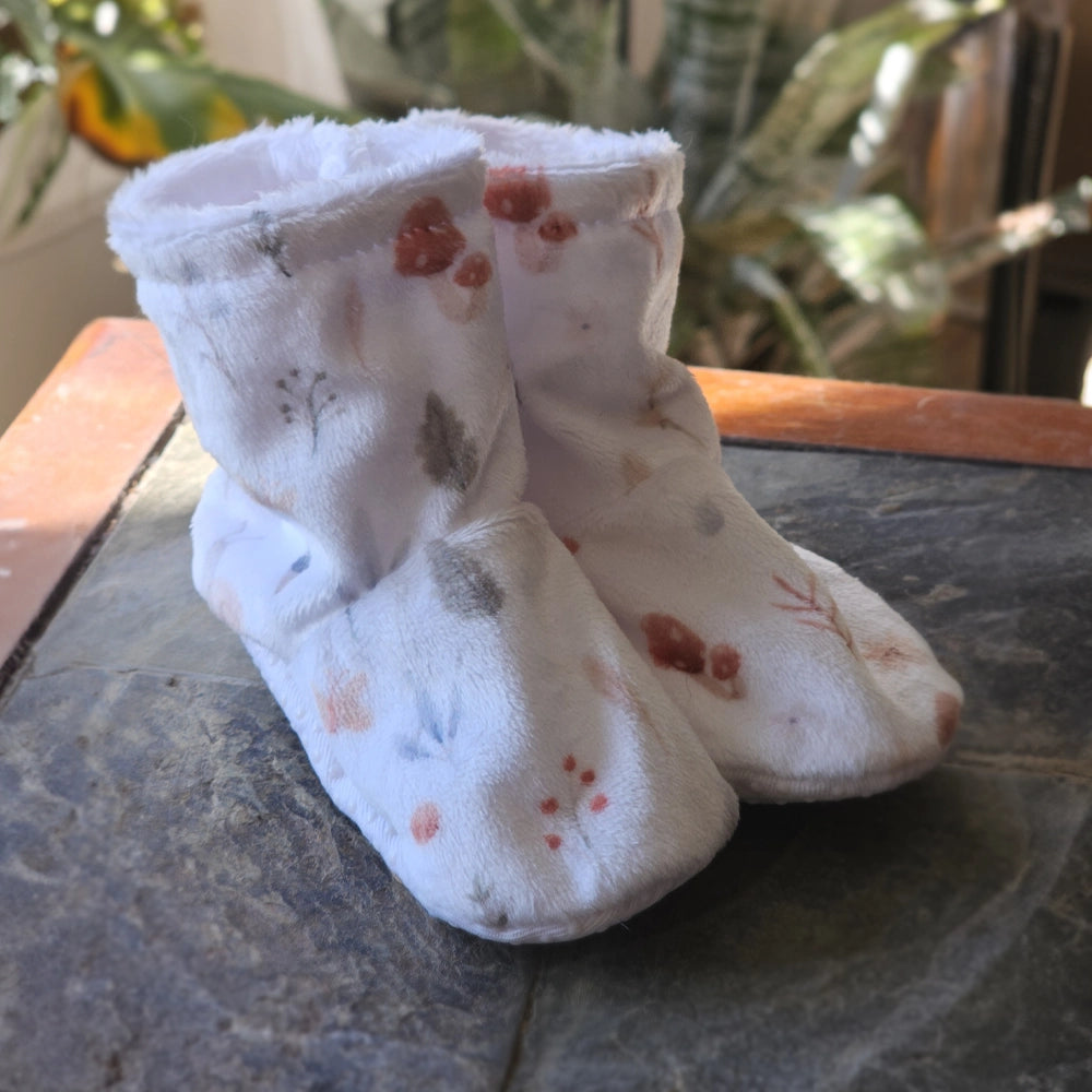 Slippers Créations Joli | Minky Fur - Soft Mushroom Pattern