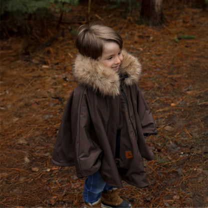 Oodee 3-in-1 Poncho | Hazelnut - Minky Fur