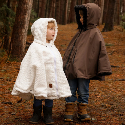 Oodee 3-in-1 Poncho | Hazelnut - Minky Fur