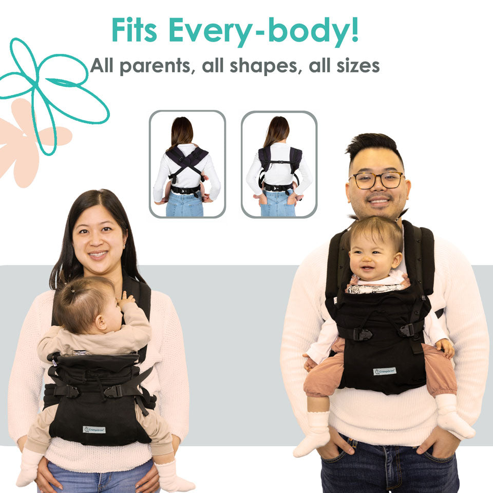  PöpNgo: Fits all bodies! Every parent, of all shapes and sizes.