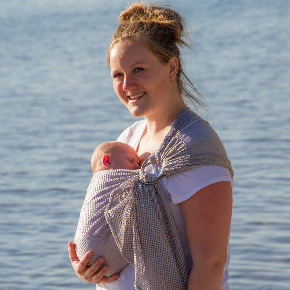 Chimpäroo Ring sling Air in mesh easy to put on