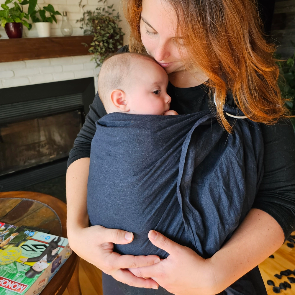 Écharpe porte-bébé ring sling lin linnen 