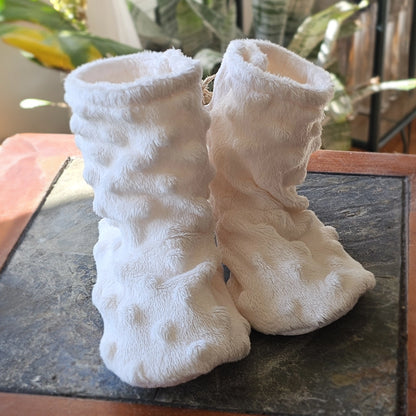 Slippers Créations Joli | Minky Fur - Plain Cream